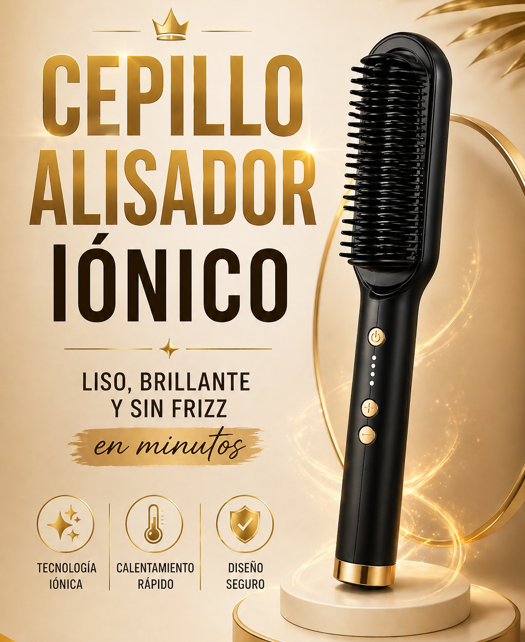 Tu cabello sin frizz y sedoso en minutos con nuestra Tecnología Iónica